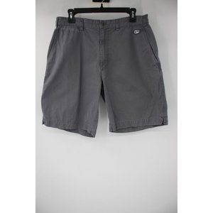 Vintage nike shorts Mens 32 9.5" flat front gray cotton pockets chino